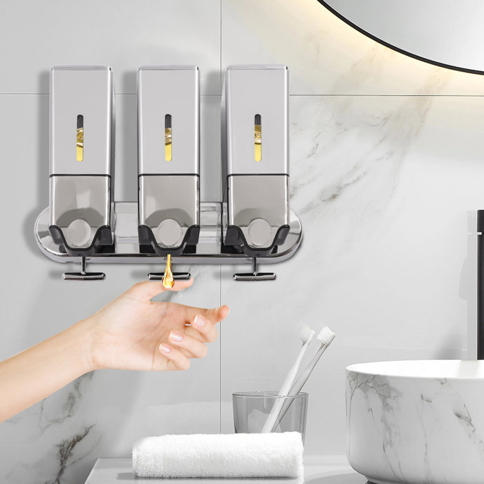 Latitude Run® Triple Wall Mount Shower Pump Soap Dispenser & Reviews